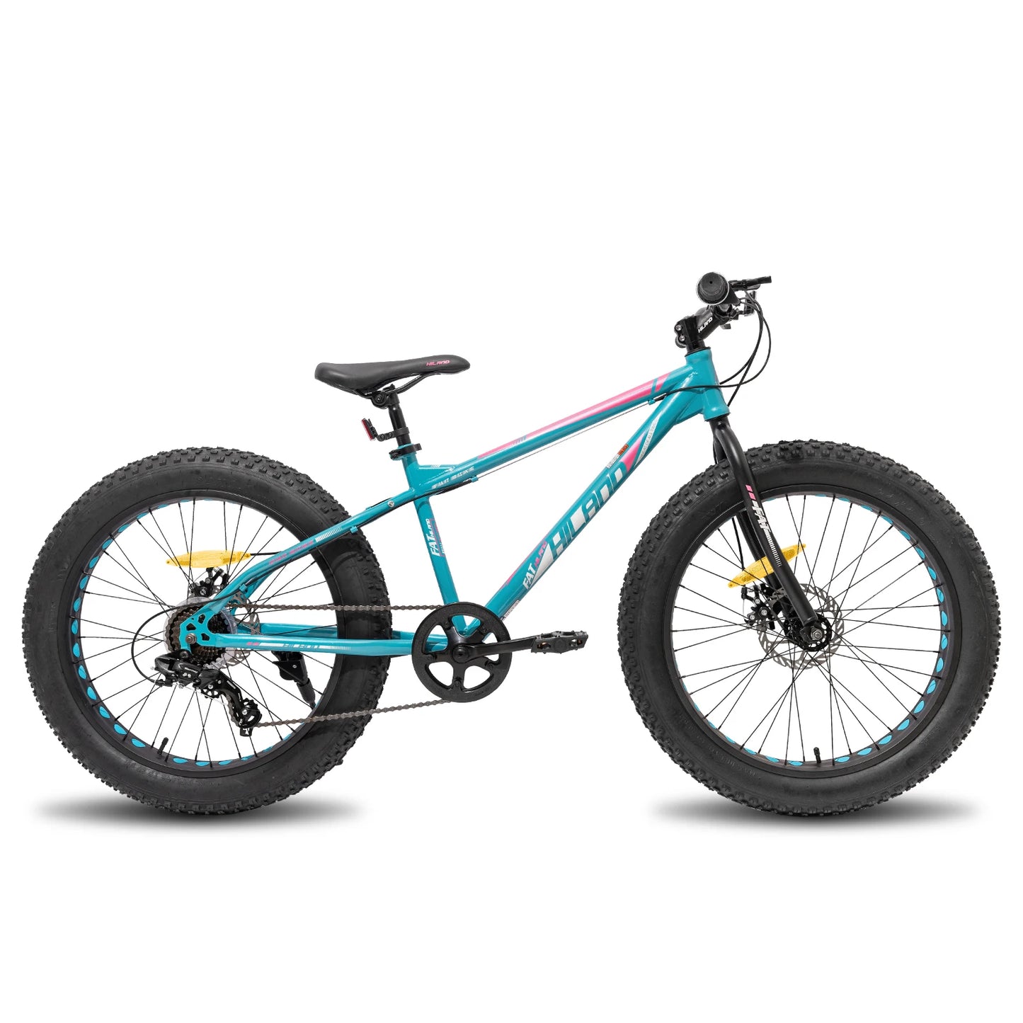 Hiland Fat Tire Kids Mountain Bike Shimano 7 Speed Dual Disc Brakes