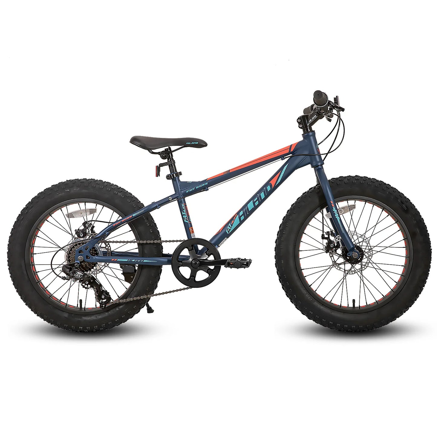 Hiland Kids Fat Tire Mountain Bike Shimano 7 Speed Front Disc Brakes