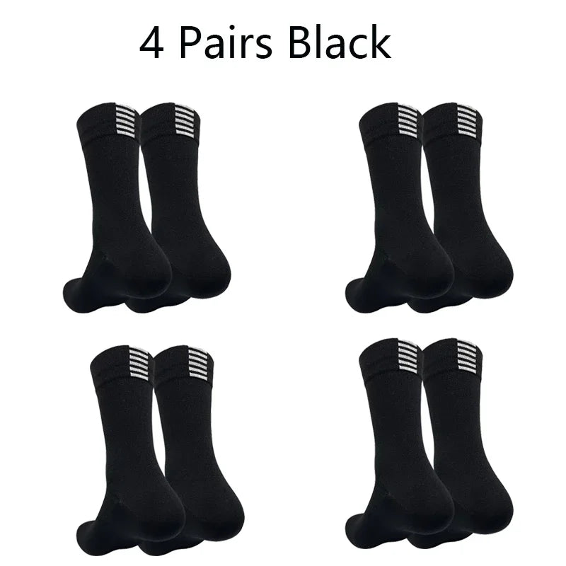 Men Cycling Socks Breathable Mesh Quick Dry Mid Tube