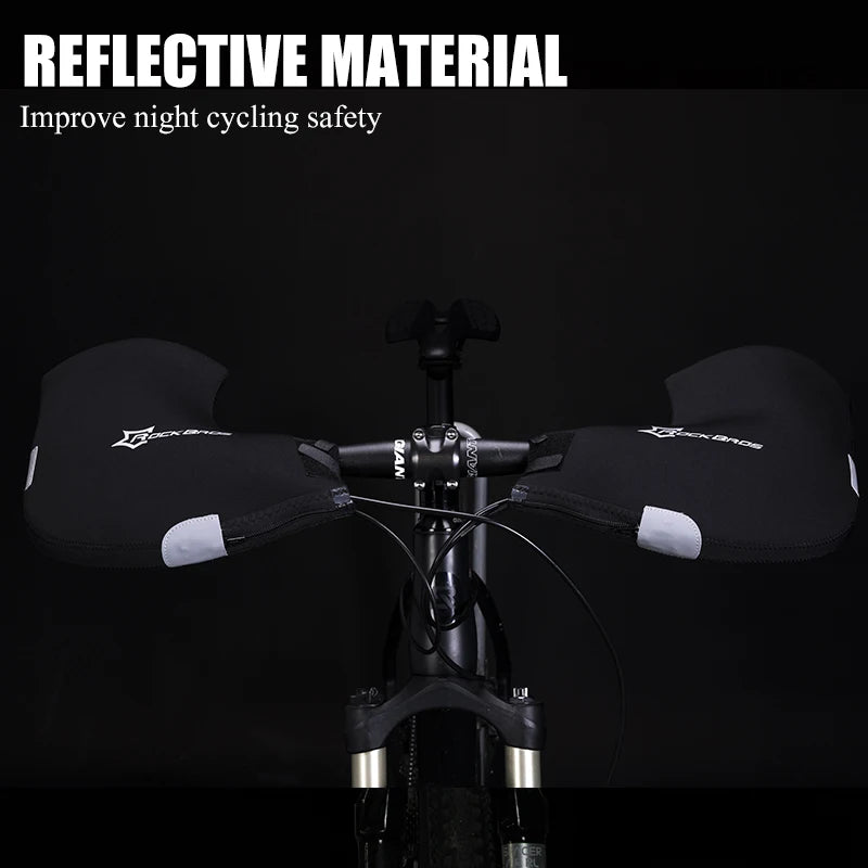 RockBros Winter Cycling Bar Gloves Windproof Keep Warm Mitts