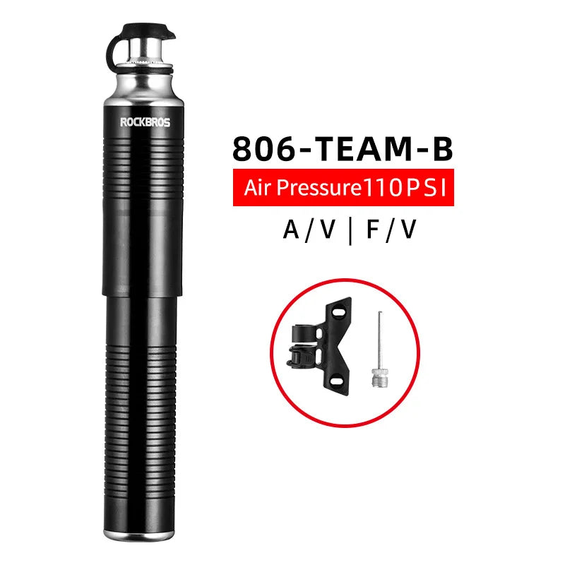 Rockbros 150 PSI Portable Bike Pump Presta Schrader Aluminum