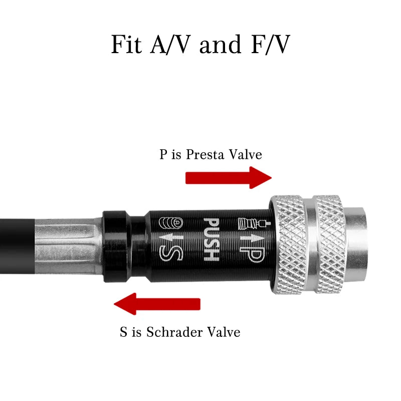 Rockbros 150 PSI Portable Bike Pump Presta Schrader Aluminum