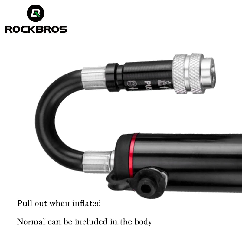 Rockbros 150 PSI Portable Bike Pump Presta Schrader Aluminum