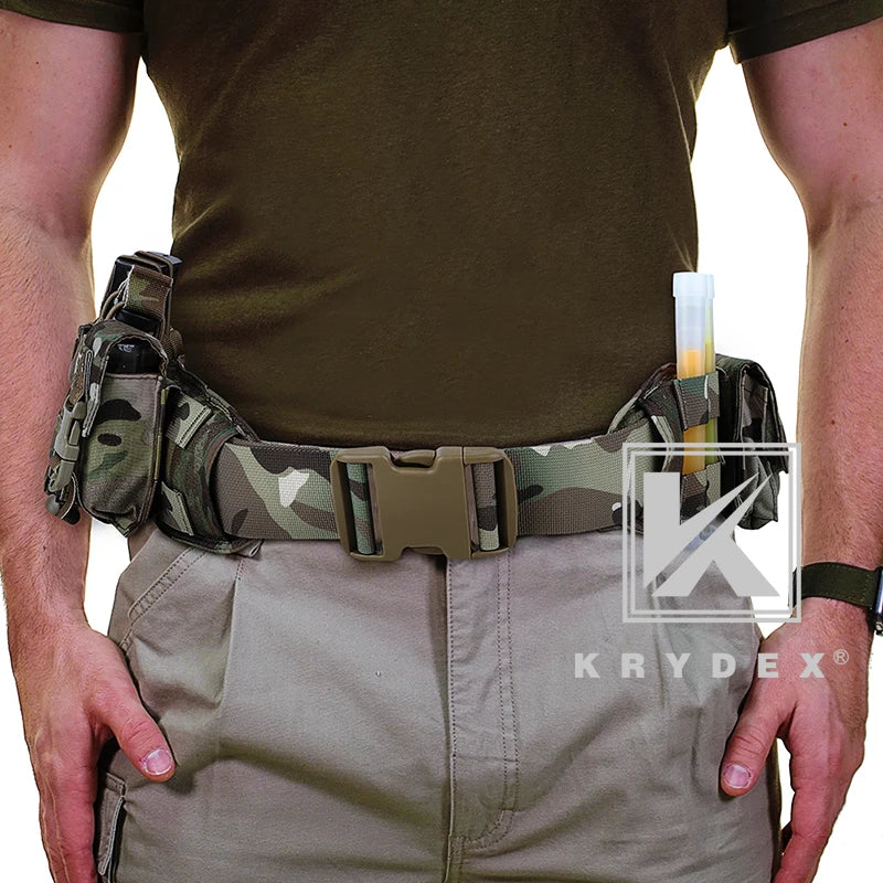 KRYDEX Tactical MOLLE Waist Belt with Quick Release Buckle
