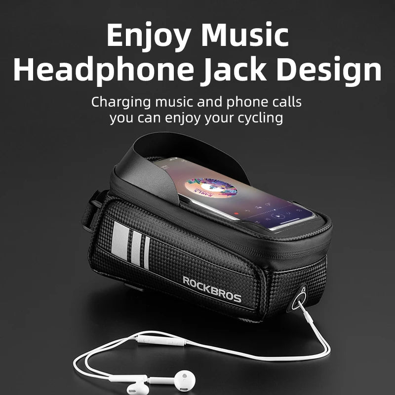 ROCKBROS Front Bike Bag With Touch Screen Phone Case Waterproof