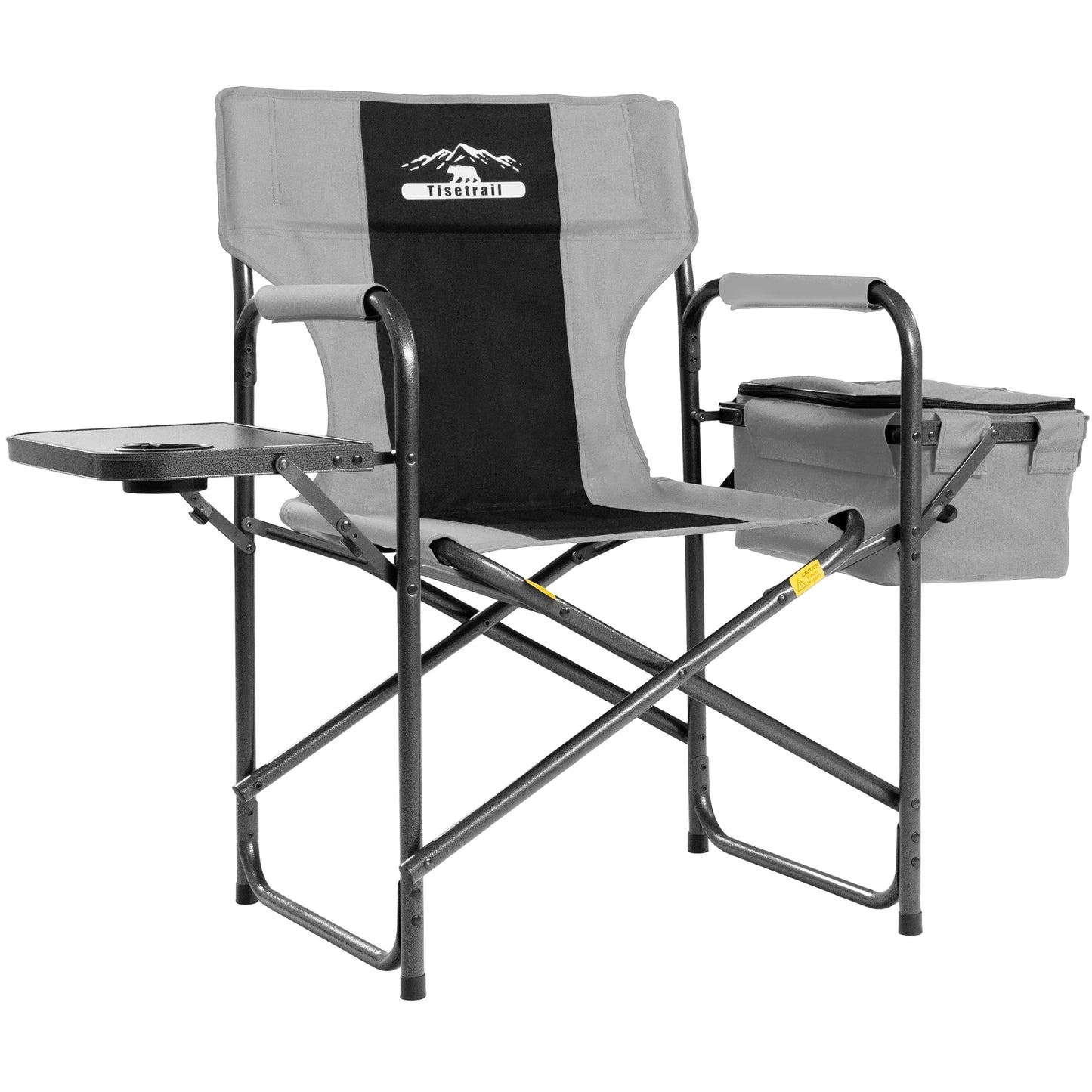 Tisetrail Director Camping Chair With Cooler Bag Foldable Side Tray