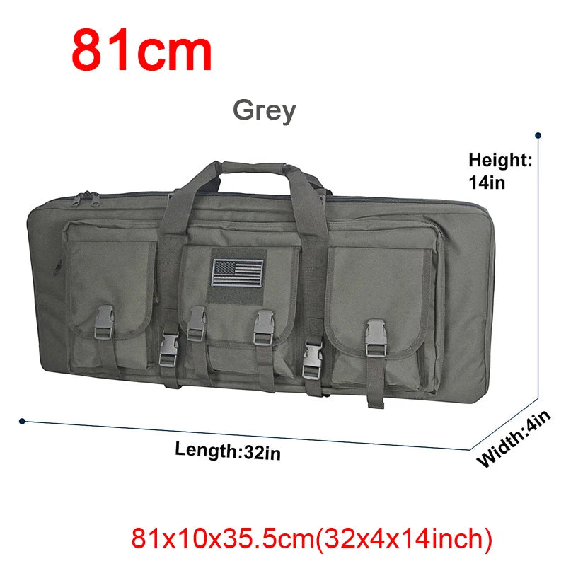 LQARMY Tactical Double Rifle Case Molle Rifle Bag Sniper Airsoft Gun Backpack Hunting