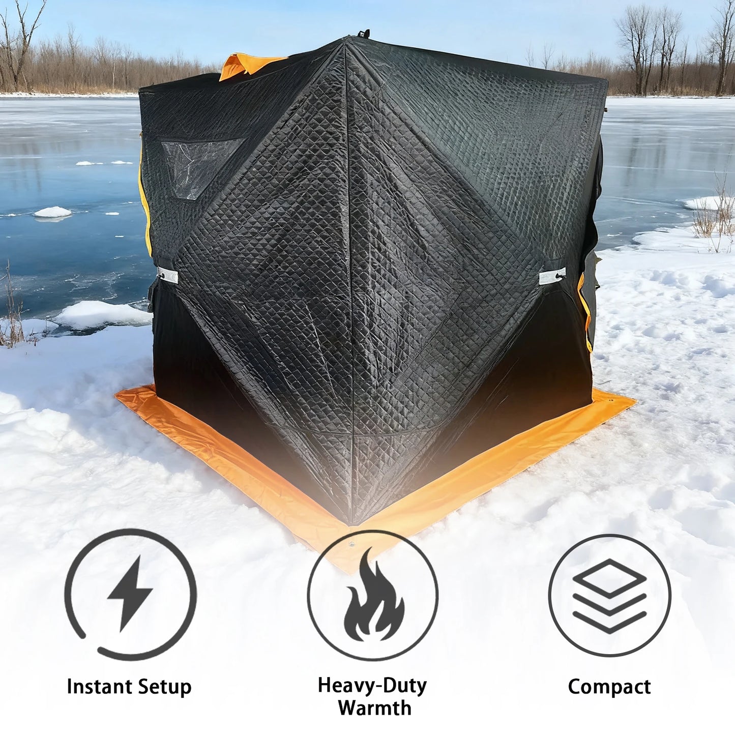 Pakicetus Portable Outdoor Ice Fishing Shelter With Windproof Windows