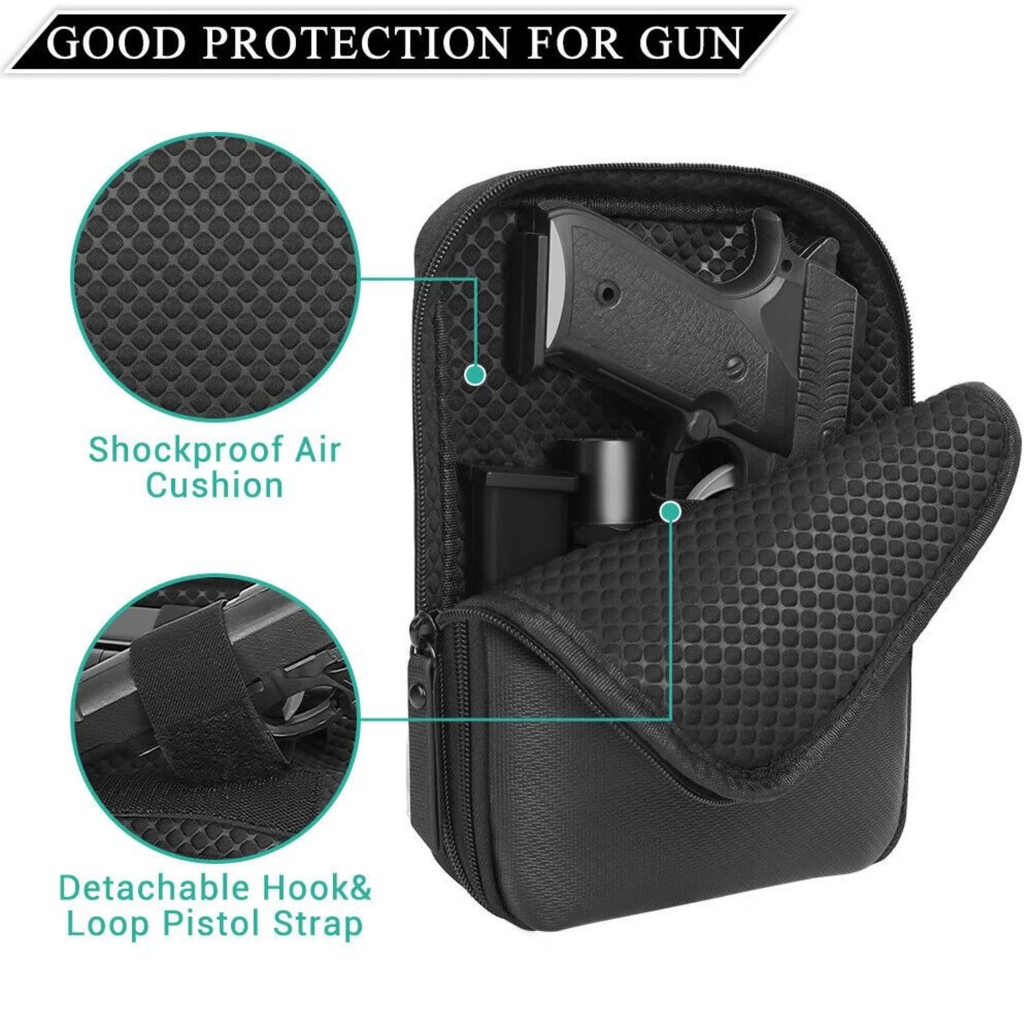 Concealed Carry Pistol Holster Pouch For Waist Belt Pack