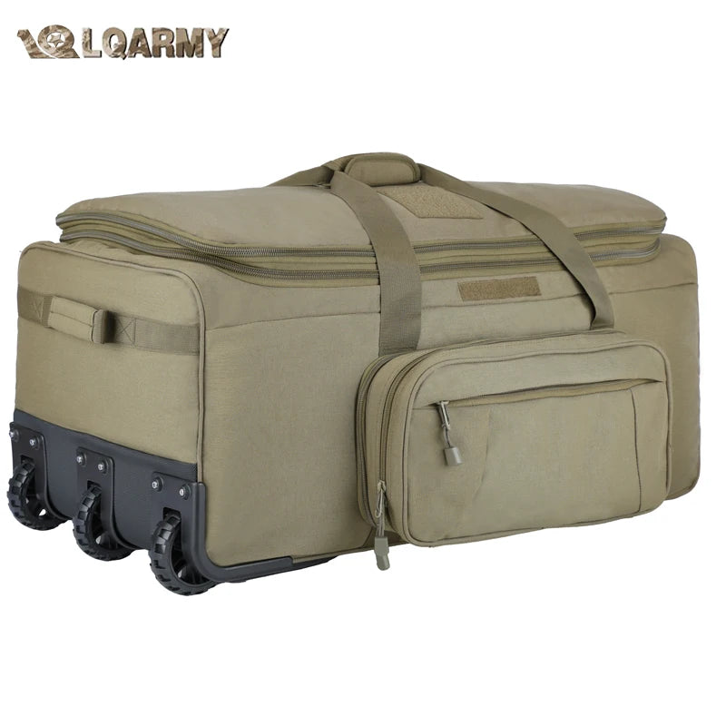 LQARMY Outdoor Camping Trolley Case Waterproof Nylon Travel Bag