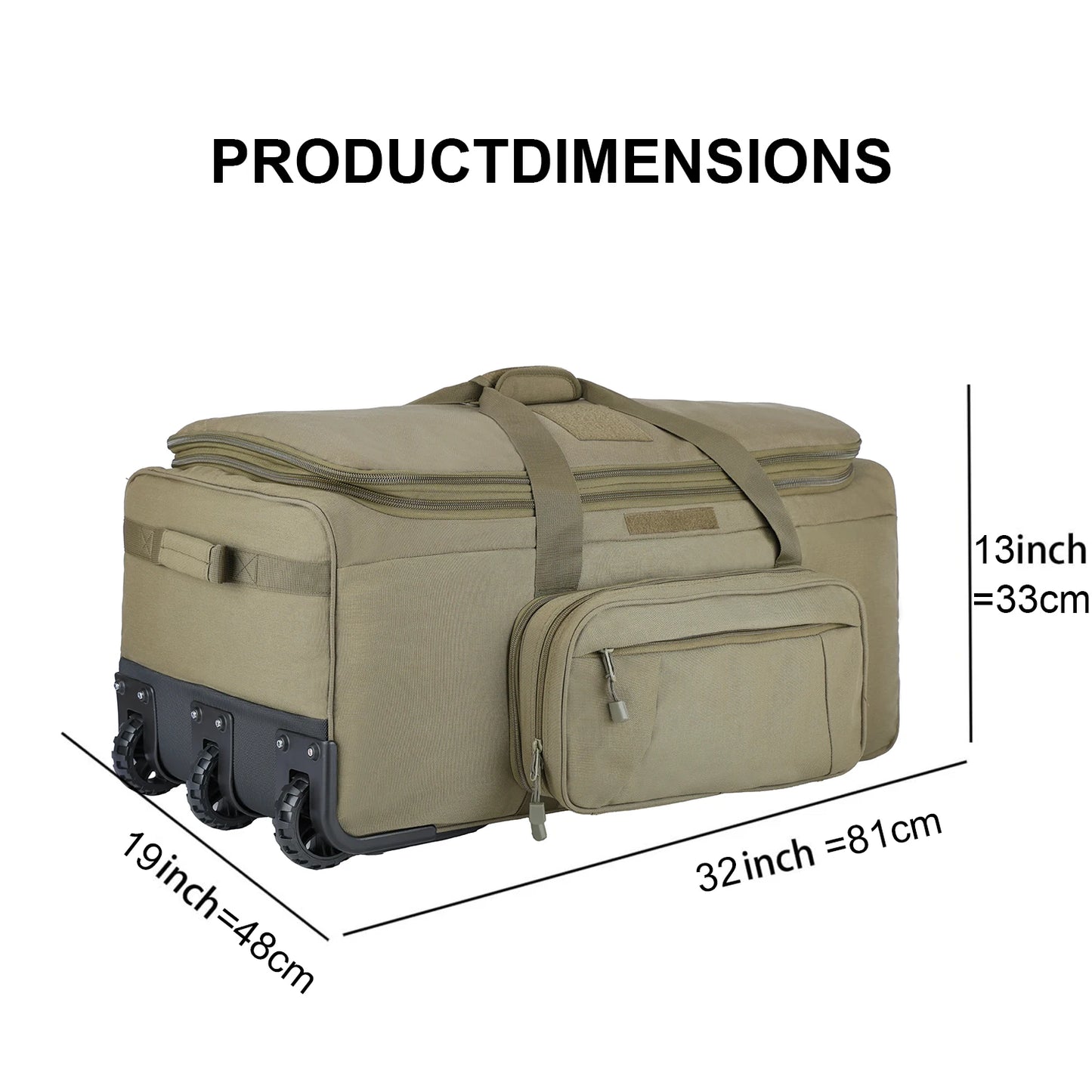 LQARMY Outdoor Camping Trolley Case Waterproof Nylon Travel Bag