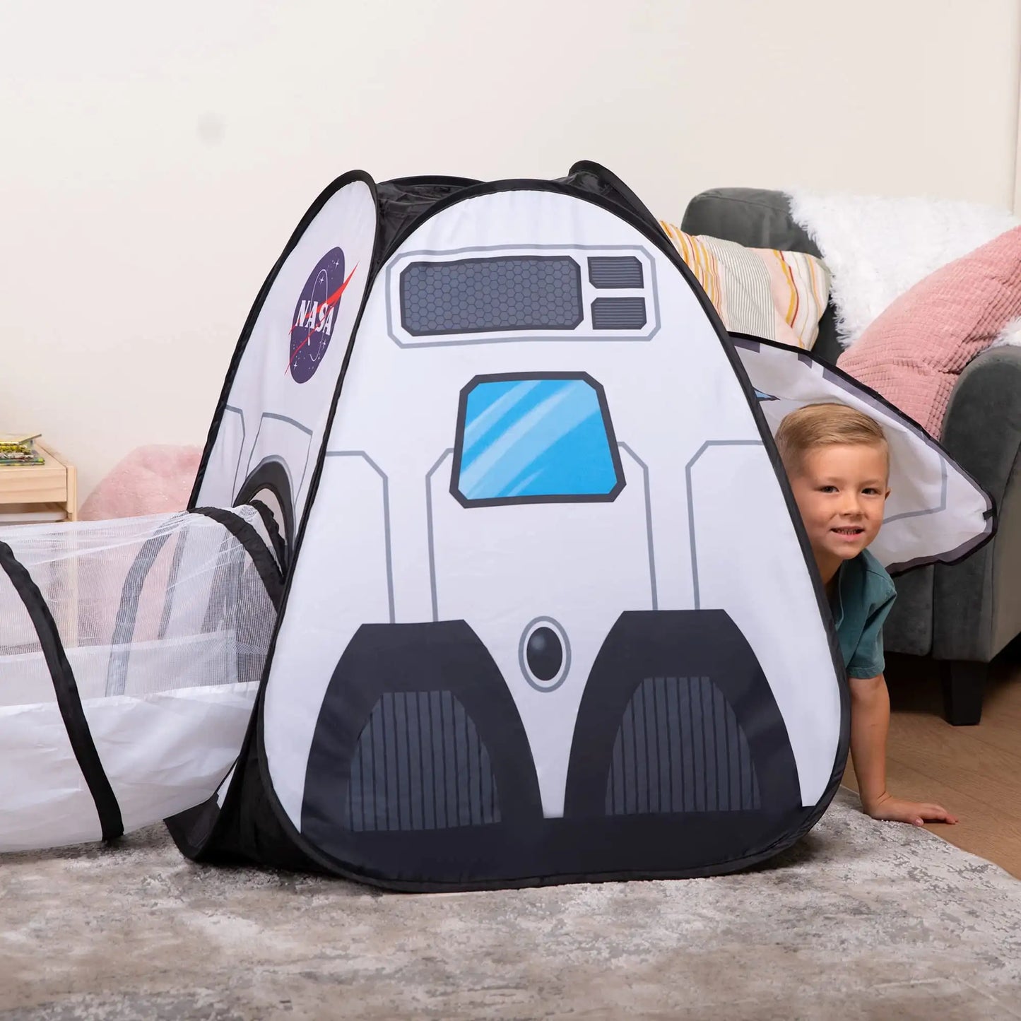 Joyfy Rocket Ship Play Tent With Pop Up Tunnel 3Piece