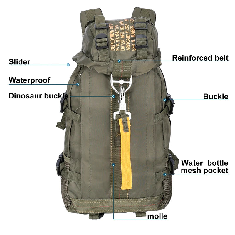 LQARMY Travel Hiking Backpack Waterproof Daypack For Men