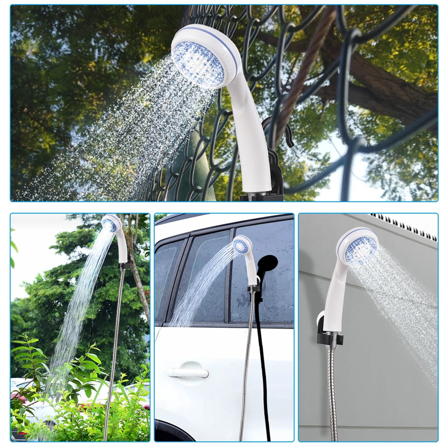 Portable USB Rechargeable Camping Shower Pump For Outdoors