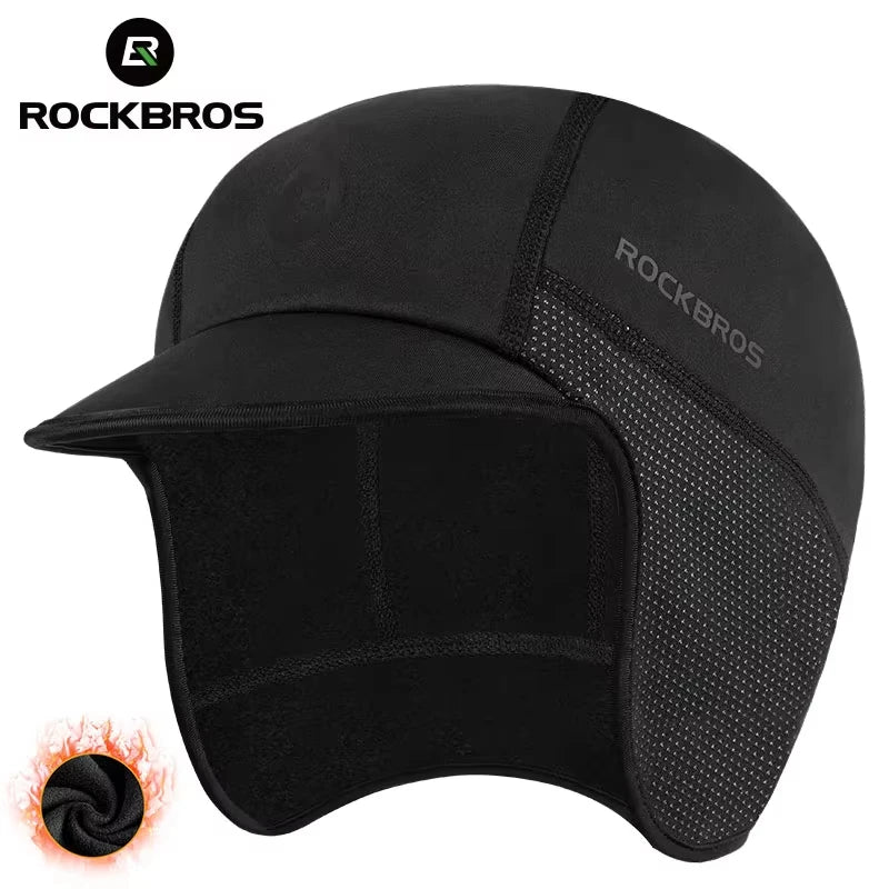 ROCKBROS Winter Warm Cap Windproof Thermal Ski Headwear For Cycling