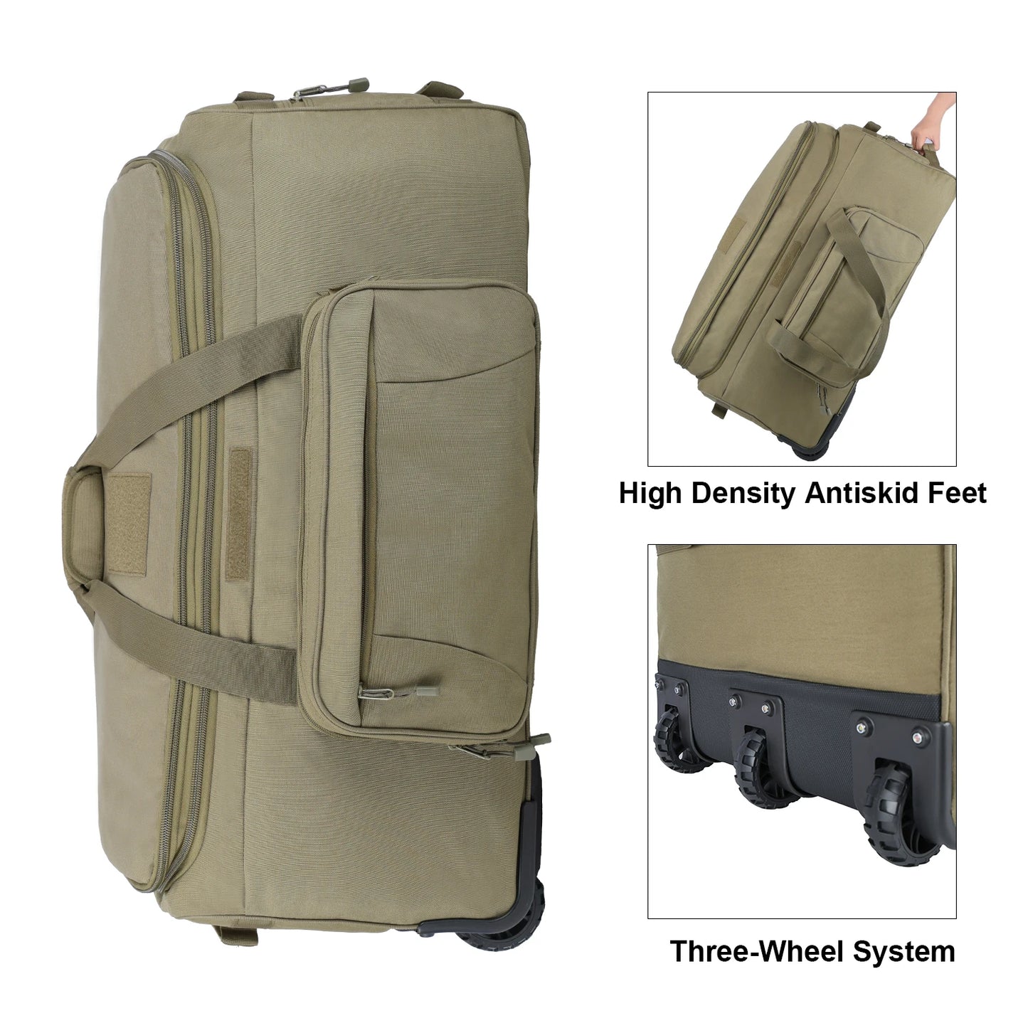 LQARMY Outdoor Camping Trolley Case Waterproof Nylon Travel Bag