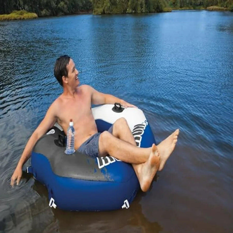 Connect Inflatable Floating Tubes Two Pack With One Person Tube