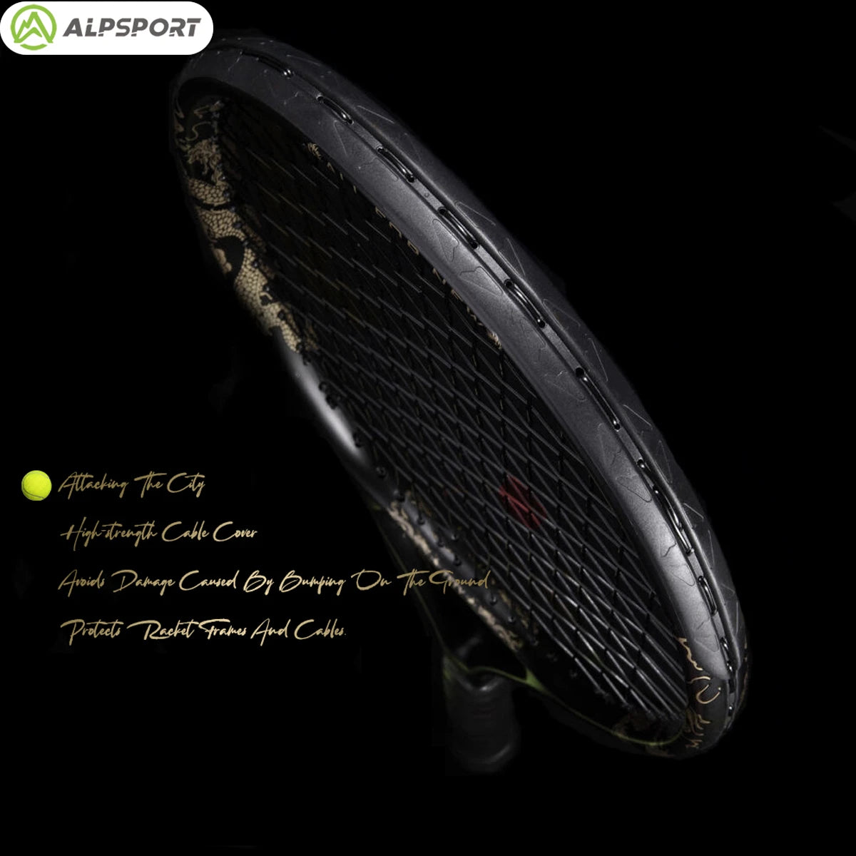 ALPSPORT JL Carbon Fiber Tennis Racket For Teens And Students