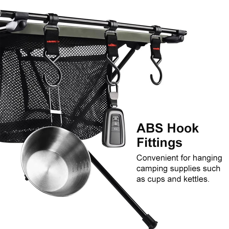 WESTTUNE Folding Camping Table Aluminum Lightweight Portable With Mesh Storage