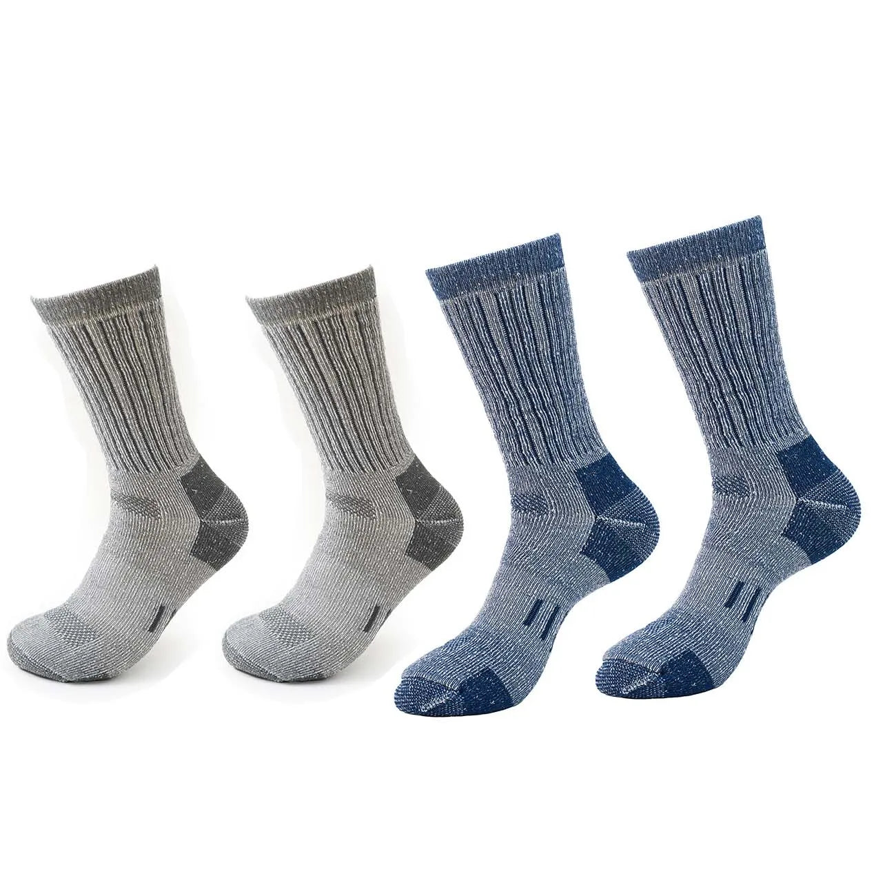 Men Merino Wool Hiking Socks Crew Thermal Boot Socks