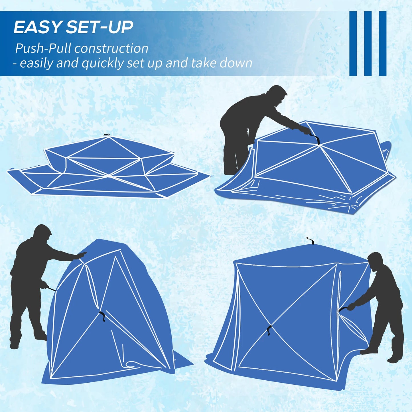 Pakicetus Portable Outdoor Ice Fishing Shelter With Windproof Windows