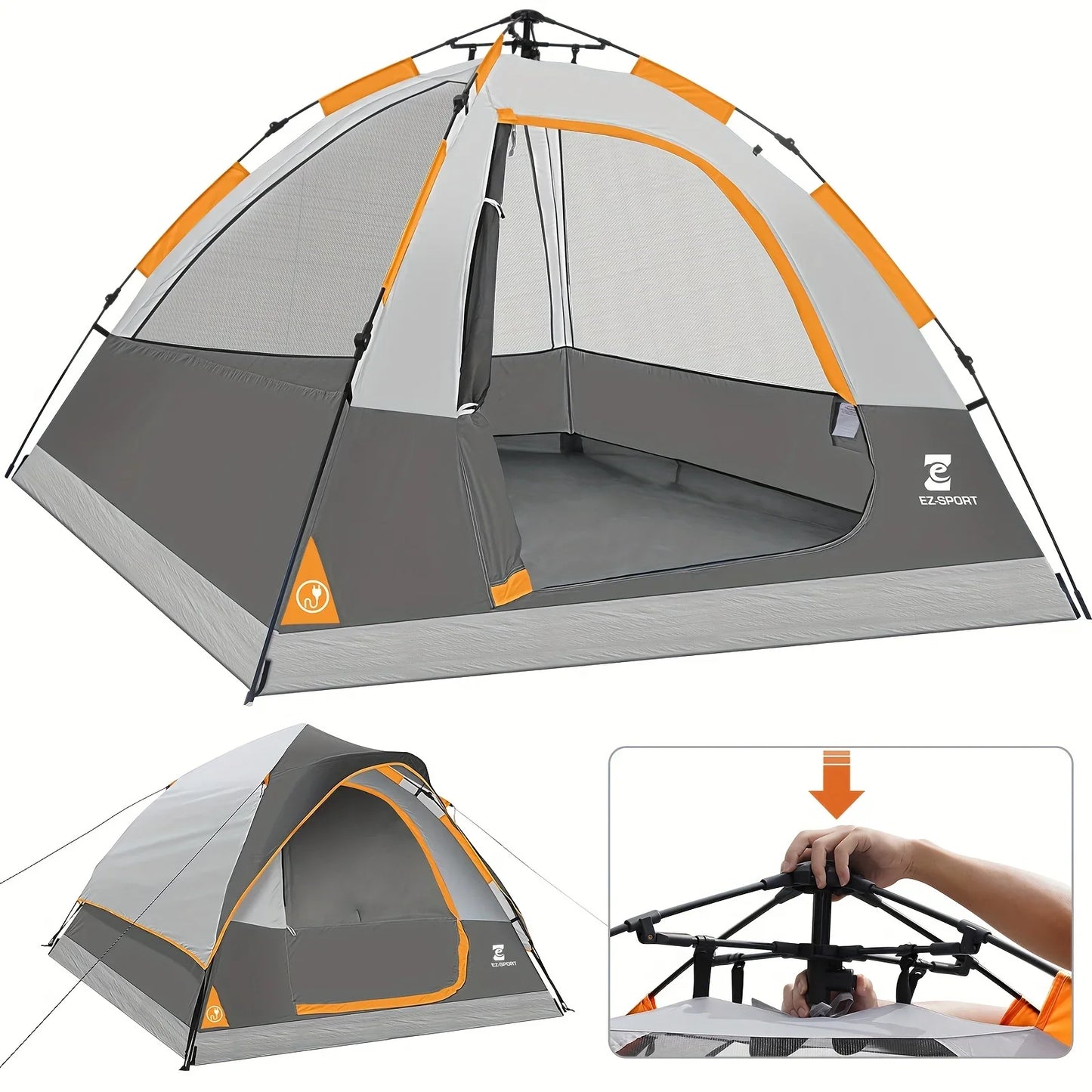 Unp 4 Person Pop Up Tent With Fly Waterproof Windproof