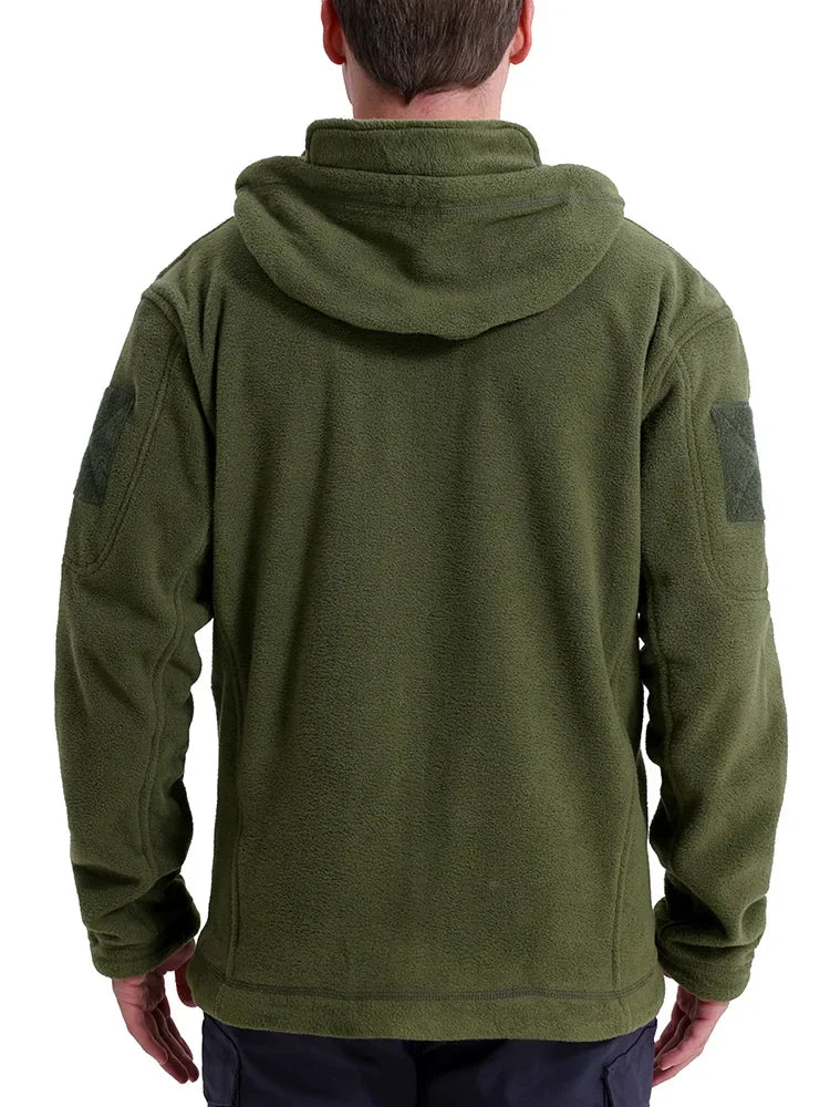 Men Hunting Fleece Jacket Full Zip Tactical Outdoor Warm