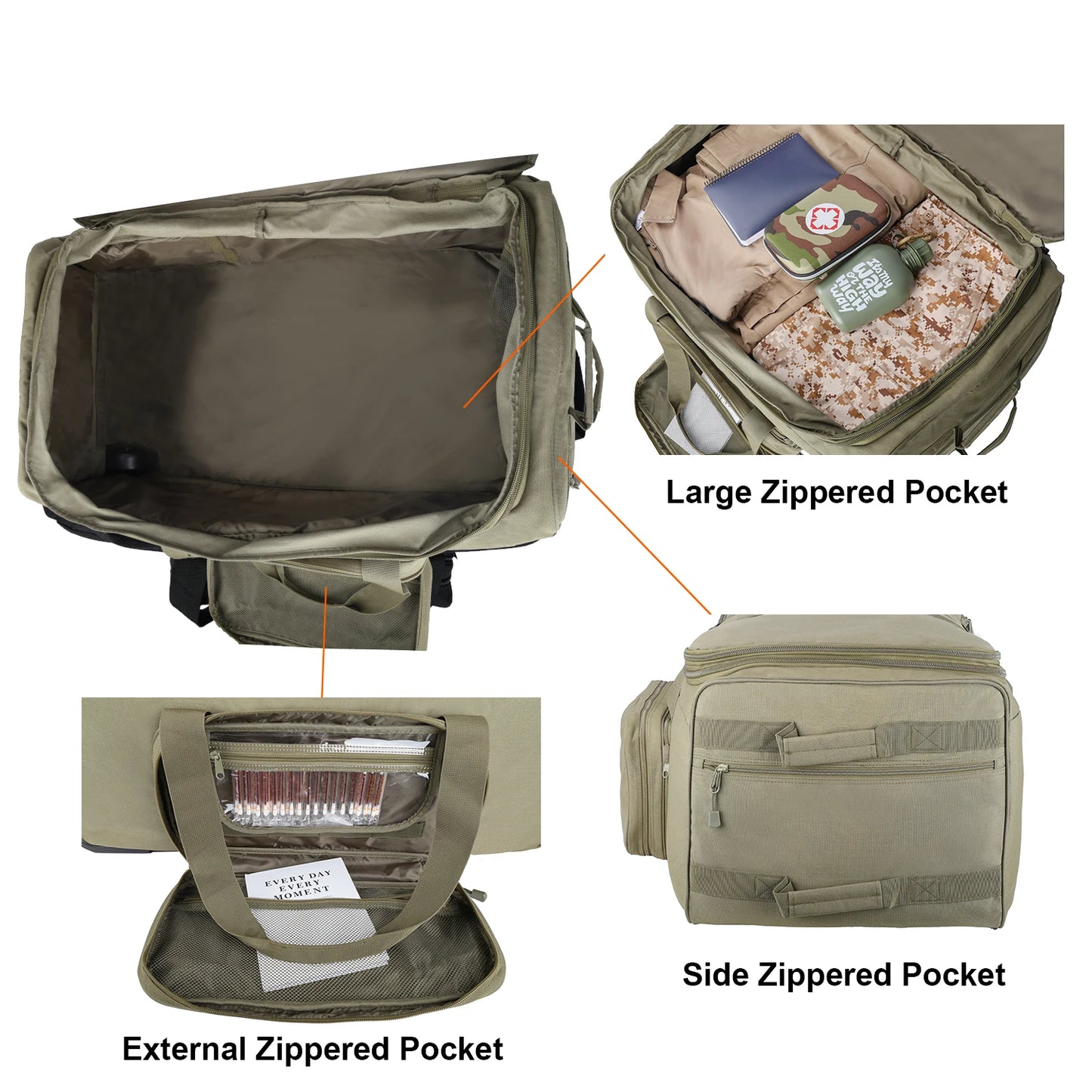 LQARMY Outdoor Camping Trolley Case Waterproof Nylon Travel Bag