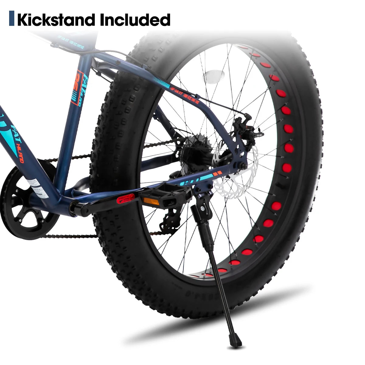 Hiland Kids Fat Tire Mountain Bike 7 Speed Disc Brakes