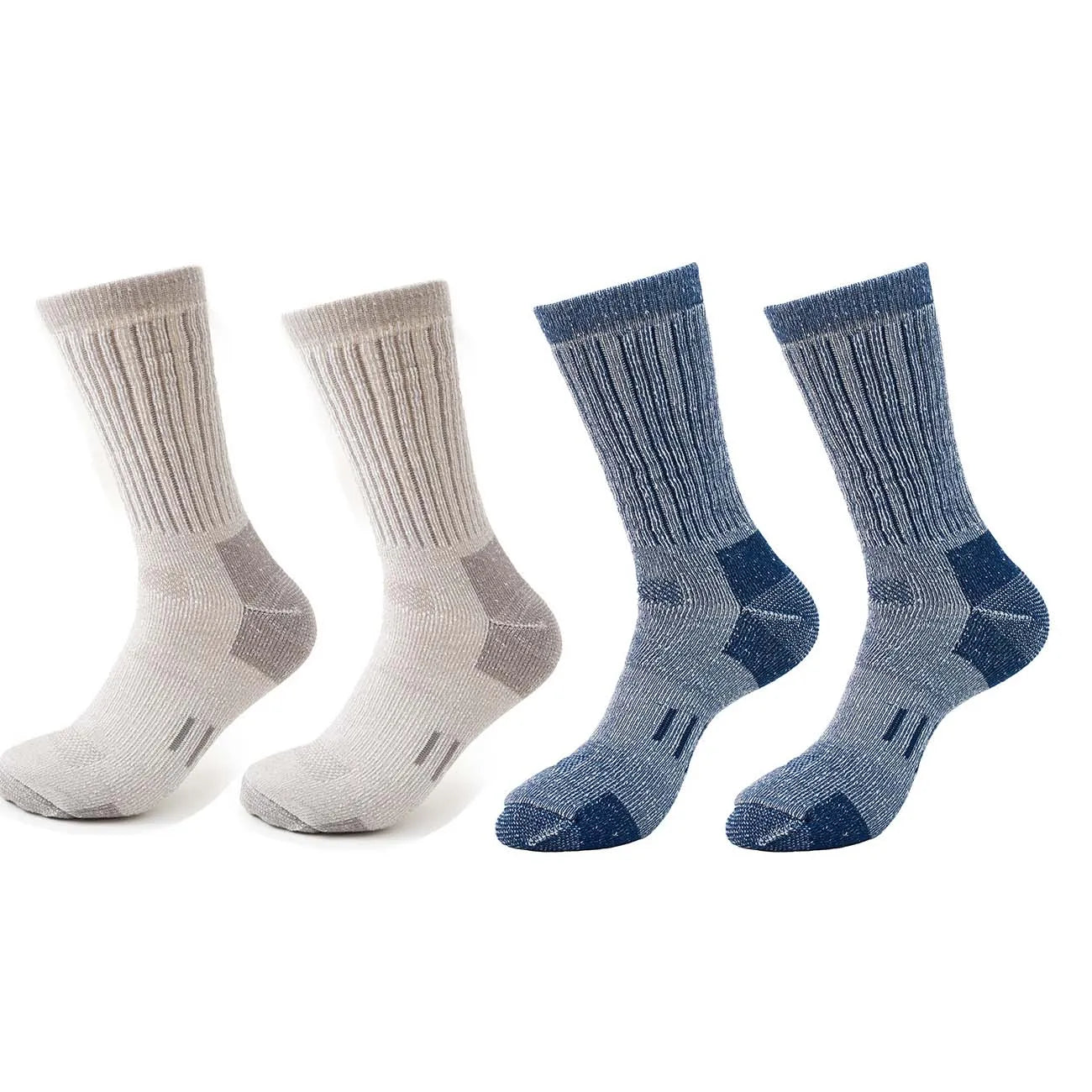 Men Merino Wool Hiking Socks Crew Thermal Boot Socks