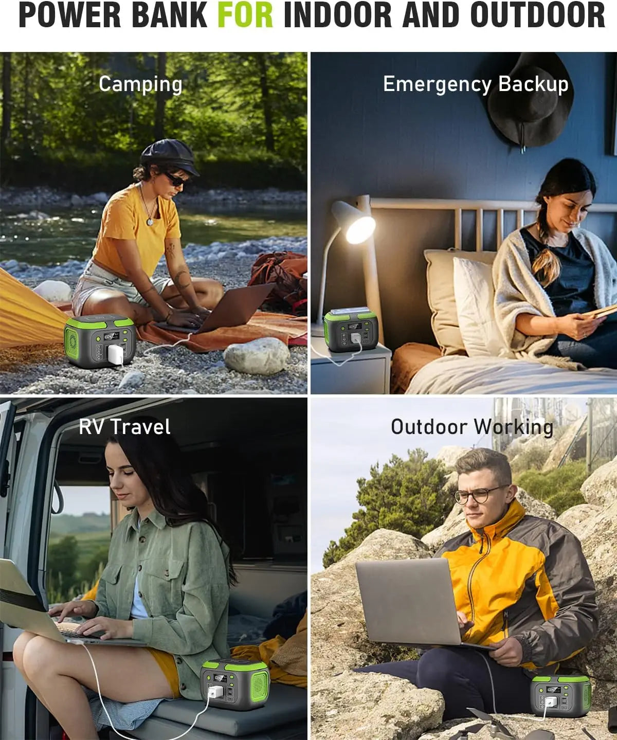 SinKeu Portable Power Station Solar Generator With AC Outlets