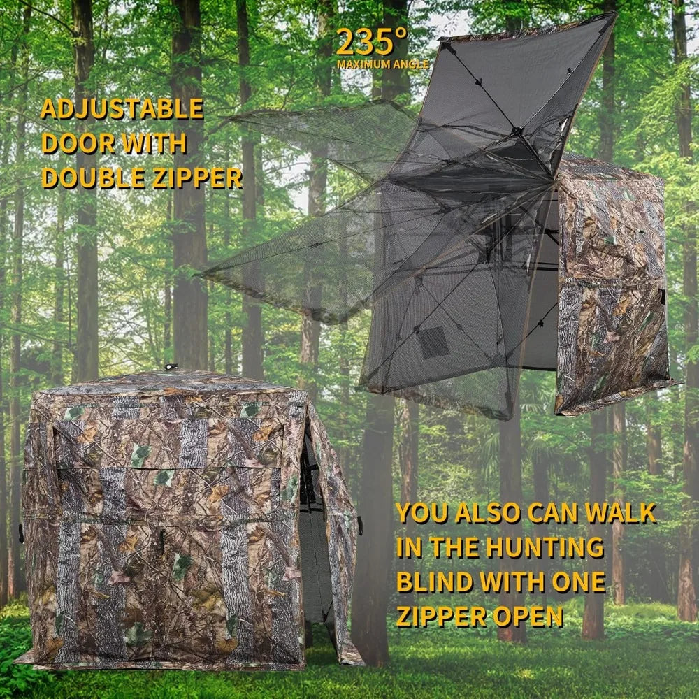 Hunting Blind 270 To 360 See Through Ground Blind Carry Bag