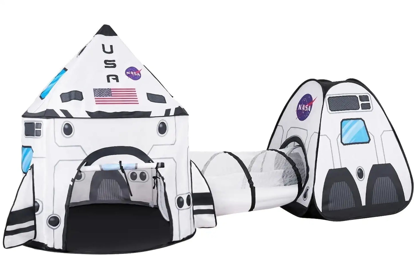 Joyfy Rocket Ship Play Tent With Pop Up Tunnel 3Piece