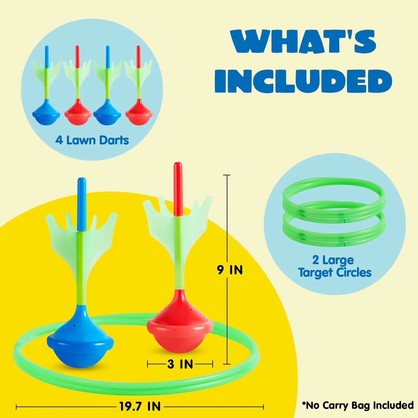 Joyfy SixPack Lawn Darts Glow In The Dark Yard Games