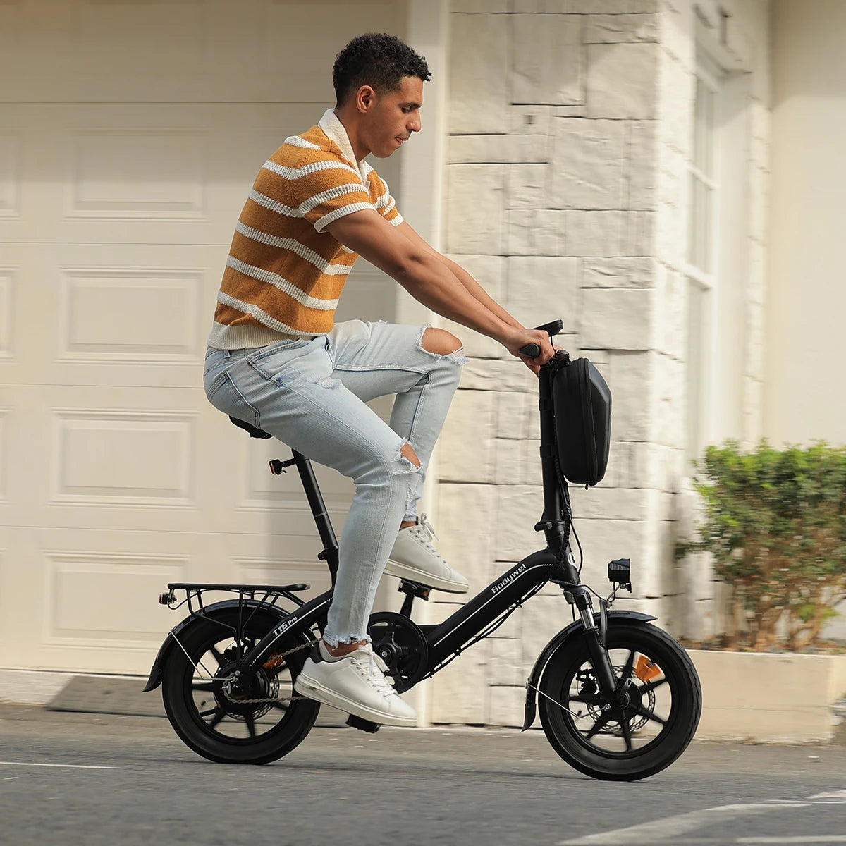 Bodywel Folding Electric Bike 1000W For Urban Commute With Dual Disc Brakes