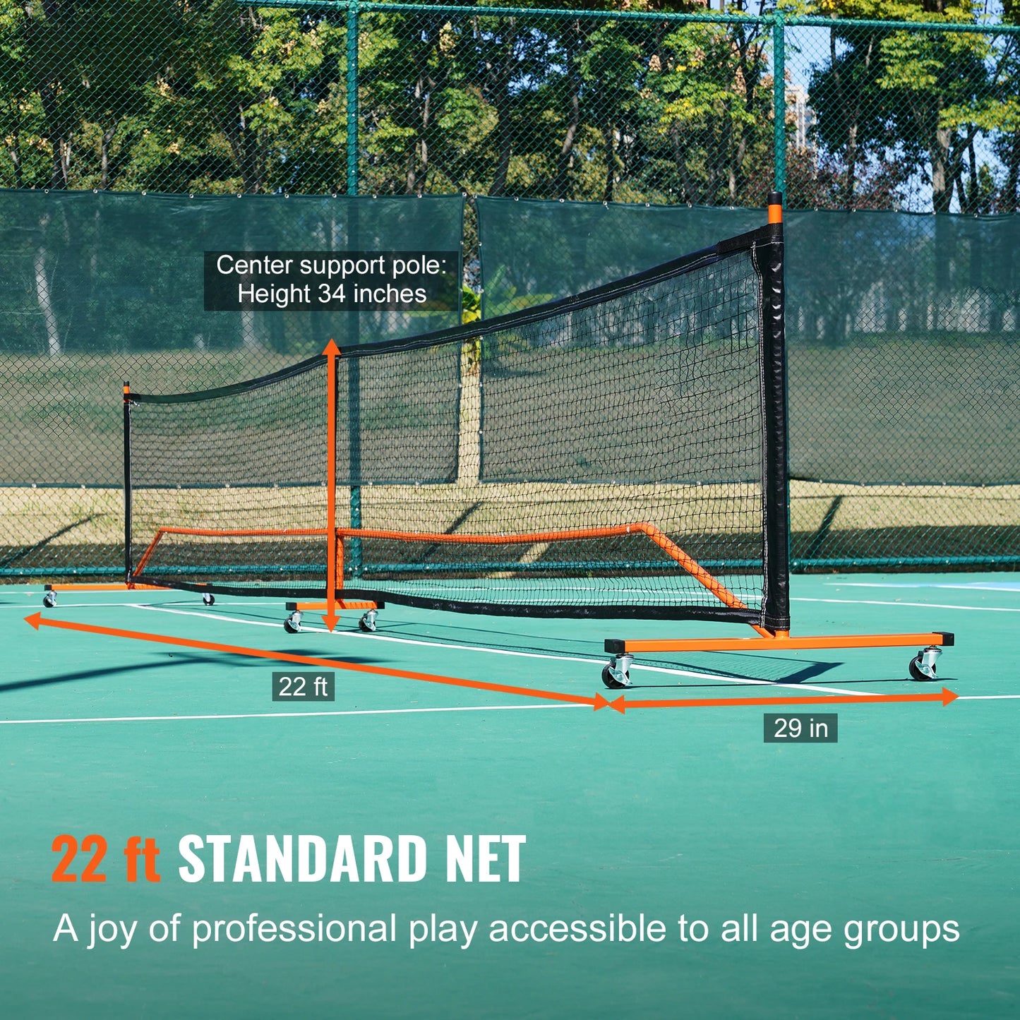 SucceBuy Portable Pickleball Net System Regulation Court Line