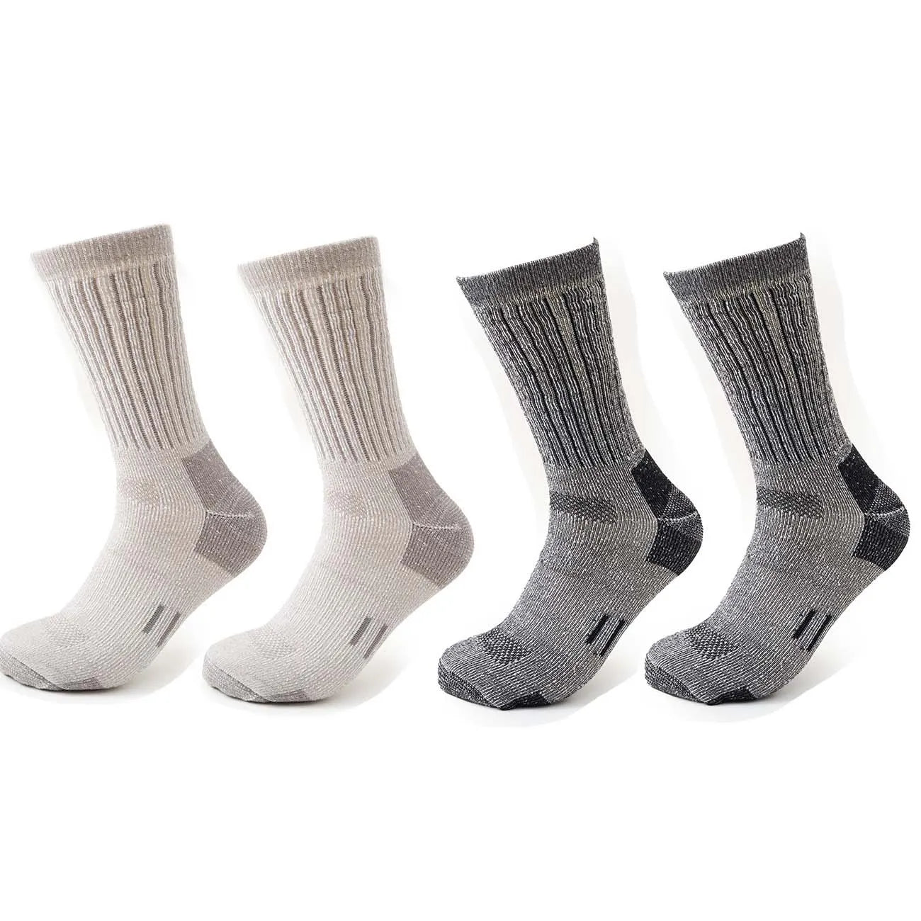 Men Merino Wool Hiking Socks Crew Thermal Boot Socks