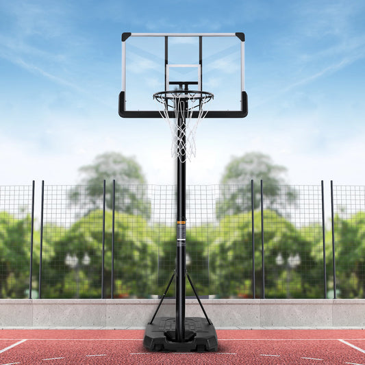 Portable Basketball Hoop System With Adjustable Mechanism For Indoor Outdoor