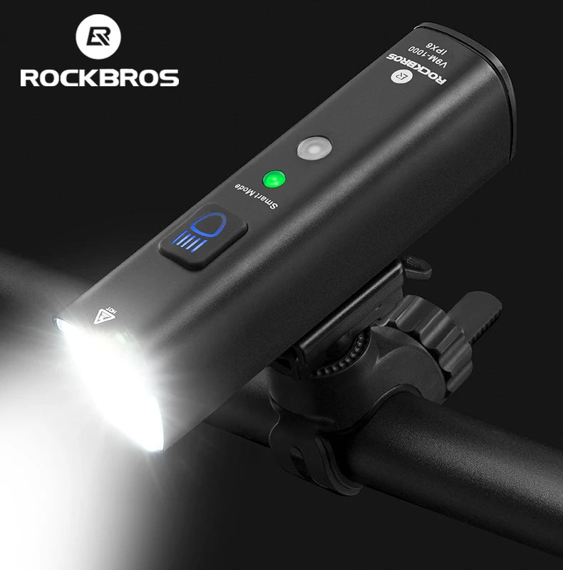 ROCKBROS Bike Light 1000 Lumen Front MTB Lamp 4000mAh TypeC