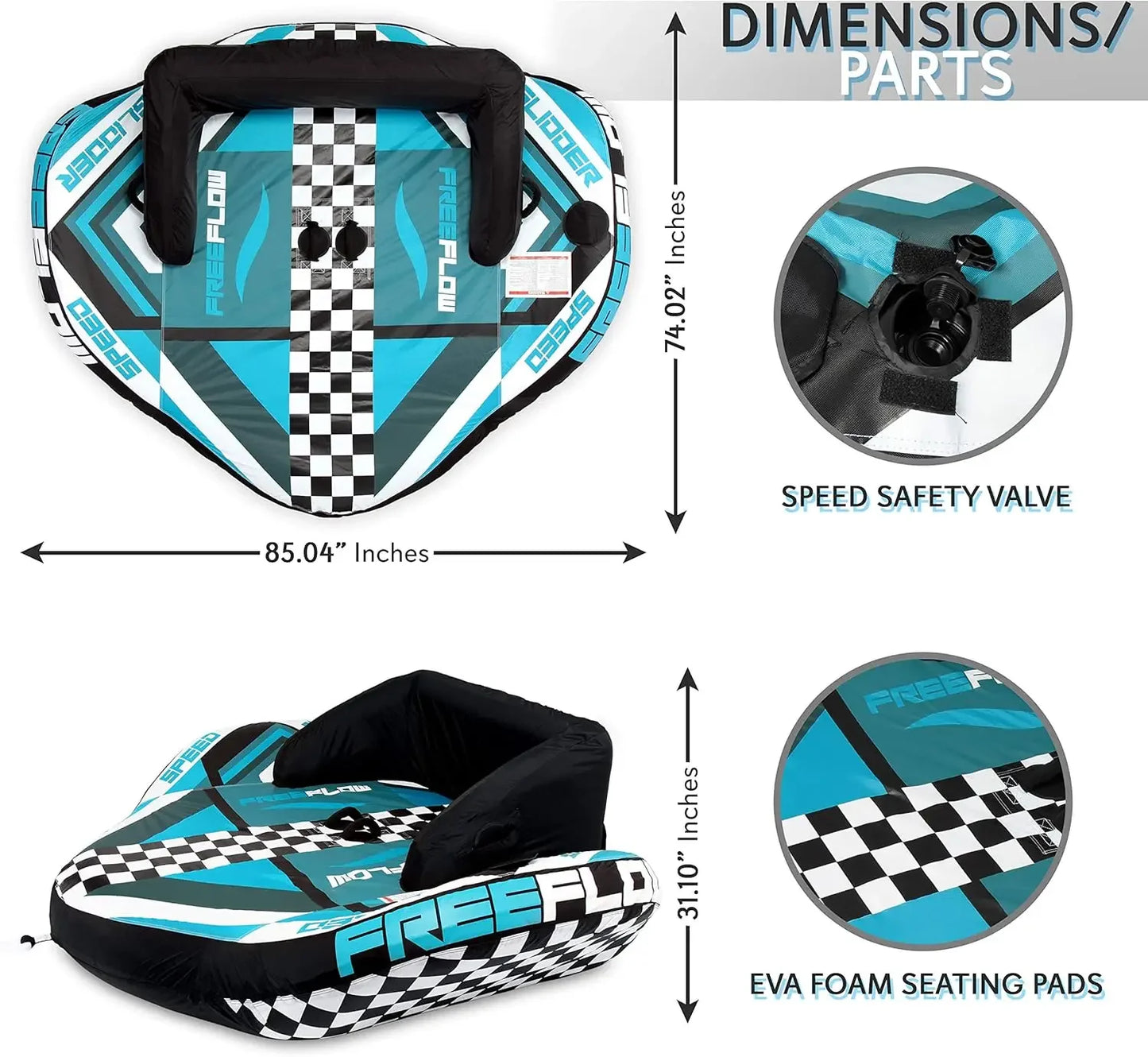 Heavy Duty Inflatable Towable Booster Tube For Boating