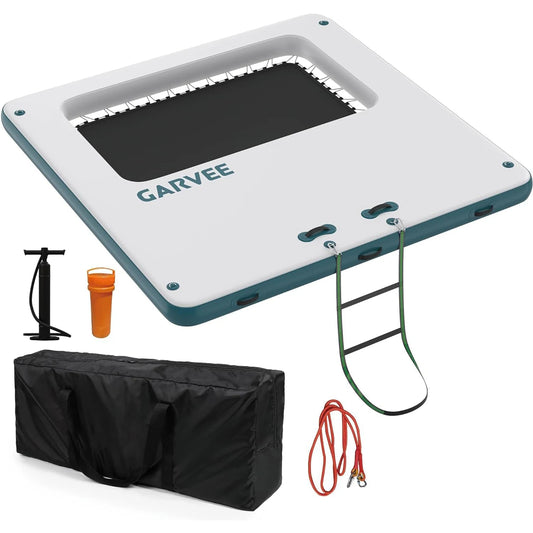 HiMISS Inflatable Floating Dock With Mesh Swim Area