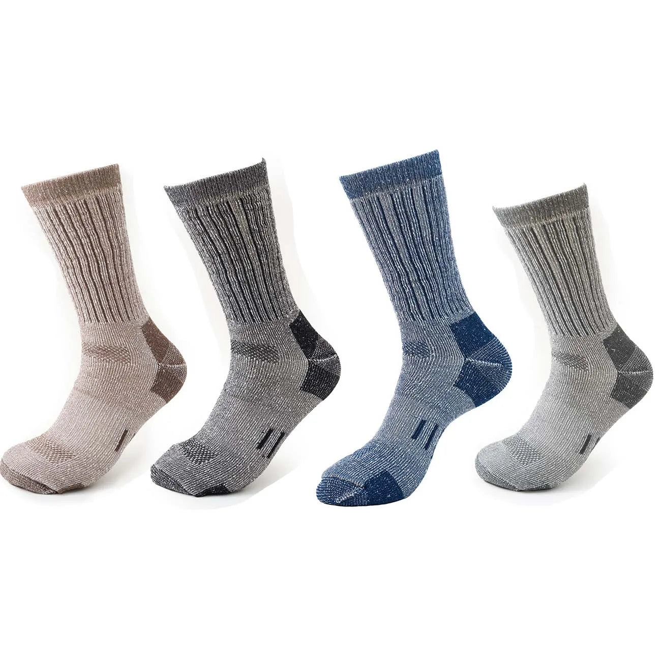 Men Merino Wool Hiking Socks Crew Thermal Boot Socks