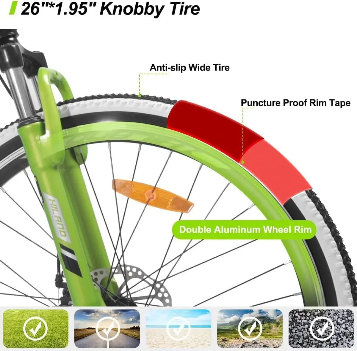 Full Suspension Mountain Bike 21 Speed Unisex MTB Bicycle