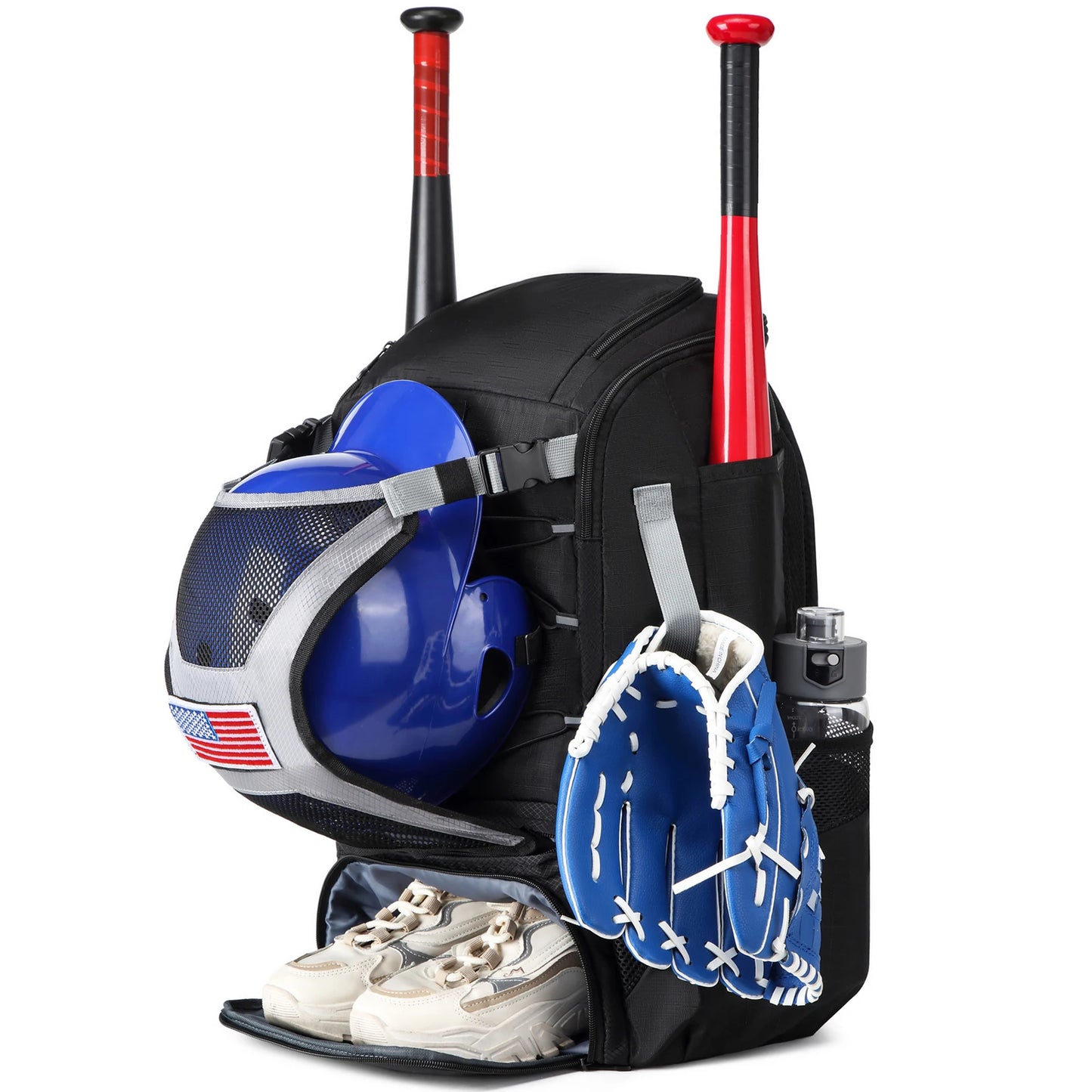 Youth Baseball Equipment Backpack With Shoe Compartment