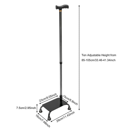 Stair Climbing Cane Four Leg Walking Aid With 150Kg Load