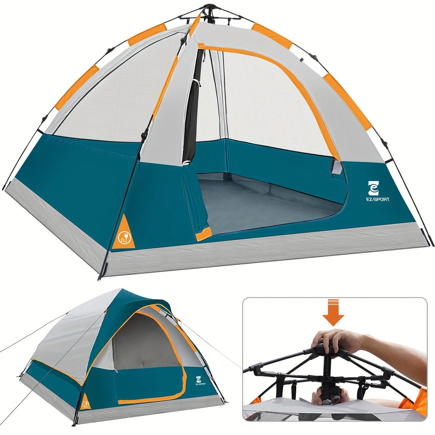 Unp 4 Person Pop Up Tent With Fly Waterproof Windproof