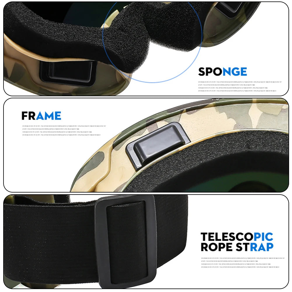 Frame Ski Goggles With Anti Glare Lenses For Snowboarding Outdoor