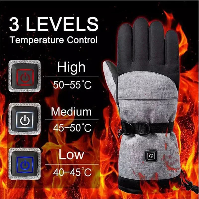 Heated Electric Thermal Warmer Gloves for Outdoor Activities