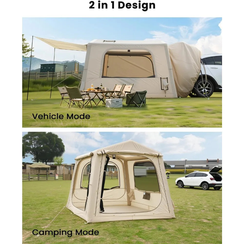 Inflatable SUV Camping Tent 2In1 Back Of Vehicle Shelter