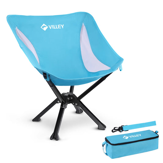 Villey Portable Folding Chair For Camping Beach Hiking 330 Lbs